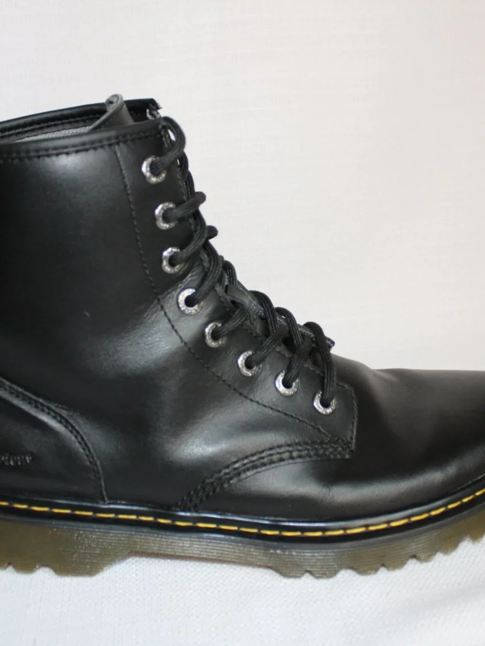 Dr. Martens Awley Black Leather Combat Boots, Men's US12, EU46, UK11